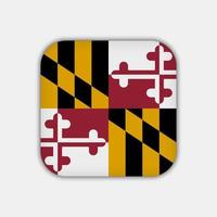 drapeau de l'état du maryland. illustration vectorielle. vecteur