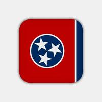 drapeau de l'état du tennessee. illustration vectorielle. vecteur