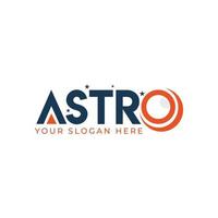 modèle de logo astro minimaliste coloré vecteur