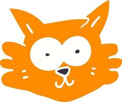 visage de chat doodle dessin animé vecteur