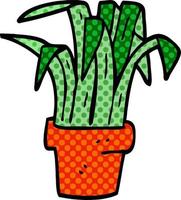 dessin animé doodle plante d'intérieur vecteur