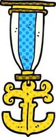 médaille de marin doodle dessin animé vecteur