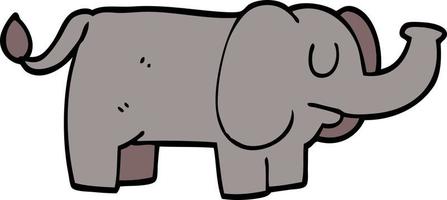 dessin animé doodle éléphant drôle vecteur