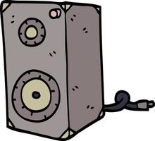 boîte de haut-parleur de doodle de dessin animé vecteur