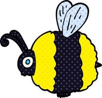 dessin animé doodle abeille vecteur