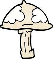 dessin animé doodle champignon sauvage vecteur