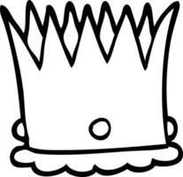 dessin au trait dessin animé couronne royale vecteur