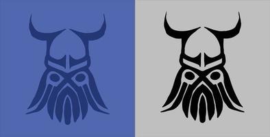 conception d'illustration de logo vectoriel viking