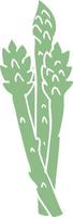 dessin animé, griffonnage, plante asperge vecteur
