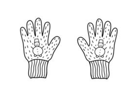 gants tricotés. illustration vectorielle vecteur