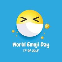 concept de conception de la journée mondiale des emoji vecteur