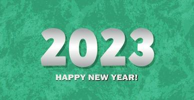 joyeux noël et bonne année 2023, carte postale de fond texturé lumineux, modèle web - vecteur