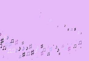 fond de vecteur rose clair, bleu avec des symboles musicaux.