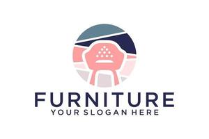 logo de chaise de maison moderne.pour magasin, intérieur, mobilier, vecteur