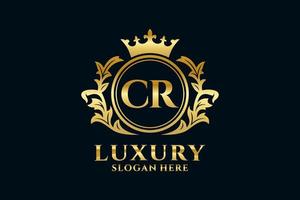 modèle de logo de luxe royal de lettre cr initiale dans l'art vectoriel pour des projets de marque luxueux et d'autres illustrations vectorielles.