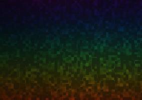 modèle vectoriel arc-en-ciel multicolore foncé avec cristaux, rectangles.