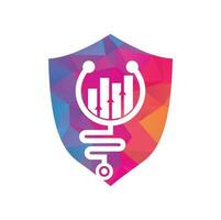 stéthoscope finance logo design icône vecteur. logo comptable infirmière. modèle de conception de logo de pharmacie médicale. vecteur