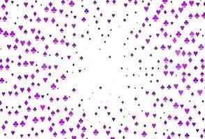 modèle vectoriel violet clair avec des symboles de poker.