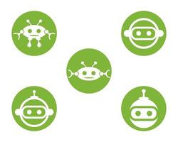 conception d'icônes de robot vecteur