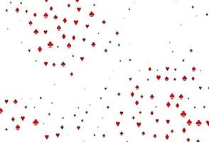 couverture vectorielle rouge clair avec des symboles de pari. vecteur