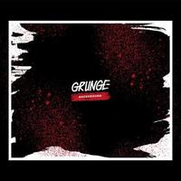 éclaboussures de grunge rouge dans un cadre blanc vecteur