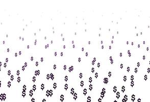 mise en page vectorielle violet foncé avec symboles bancaires. vecteur