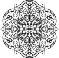 vecteur de mandala de contour