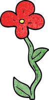 fleur de griffonnage de dessin animé vecteur