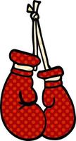 gants de boxe doodle dessin animé vecteur
