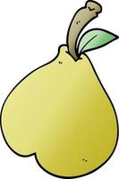 doodle de dessin animé d'une poire vecteur