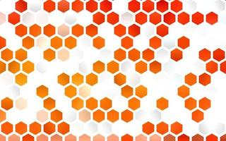 disposition de vecteur orange clair avec des formes hexagonales.