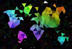 multicolore foncé, mise en page polygonale abstraite de vecteur arc-en-ciel.
