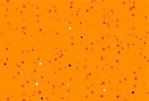 modèle vectoriel orange clair avec cristaux, cercles, carrés.