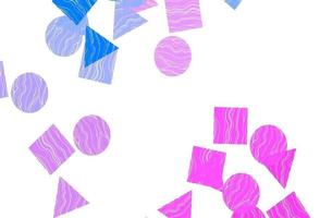 texture vecteur rose clair, bleu dans un style poly avec des cercles, des cubes.