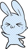 lapin de dessin animé mignon vecteur