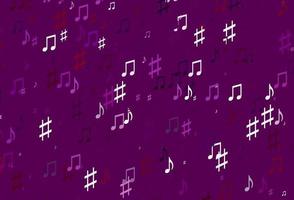 fond de vecteur violet clair avec des symboles musicaux.