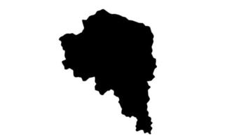 Kerman carte silhouette noire sur fond blanc vecteur