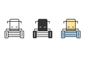 icônes de moissonneuse symbole éléments vectoriels pour le web infographique vecteur