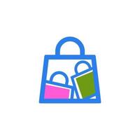 vecteur de sac à provisions, icône du marché de la boutique en ligne, boutique en ligne de magasinage rapide
