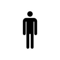 icône de l'homme. signe masculin pour les toilettes. pictogramme wc garçon pour salle de bain. symbole de toilette vecteur isolé