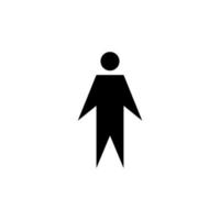 icône de l'homme. signe masculin pour les toilettes. pictogramme wc garçon pour salle de bain. symbole de toilette vecteur isolé