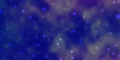 fond de vecteur rose clair, bleu avec de petites et grandes étoiles.