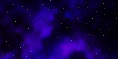 mise en page de vecteur violet foncé avec des étoiles brillantes.