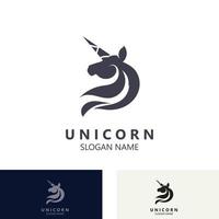 licorne cheval logo image design tête elegan modèle vecteur