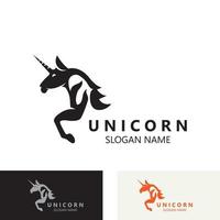 licorne cheval logo image design tête elegan modèle vecteur