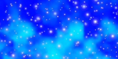 fond de vecteur bleu clair avec de petites et grandes étoiles.