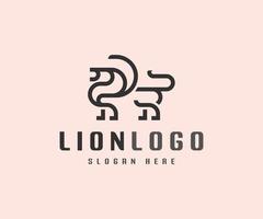 logo de lion minimal vecteur