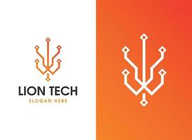 logo lion technique vecteur