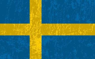 drapeau suédois, couleurs officielles et proportion. illustration vectorielle. vecteur