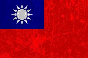 drapeau de taïwan, couleurs officielles et proportion. illustration vectorielle. vecteur